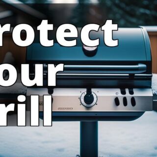 A close-up image of a gas grill covered with a waterproof and weatherproof cover