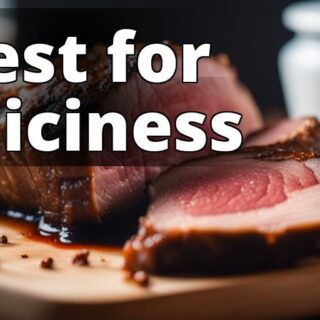 A close-up image of a perfectly cooked brisket with a dark