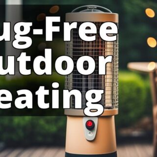 A picture of a patio heater with a background of an outdoor space would be suitable for this article
