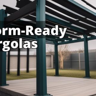 A sturdy pergola with reinforced posts and beams