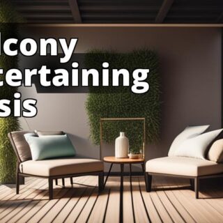 An image displaying a beautifully decorated balcony with furniture