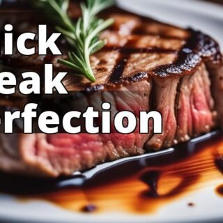 An image of a perfectly grilled steak with grill marks and charred edges.