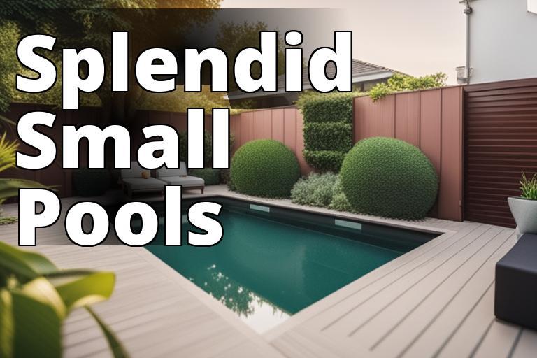 An image showcasing a small backyard with a beautifully designed pool