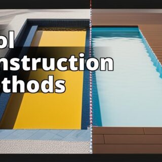 An image showing the differences between the construction process of Gunite and Fiberglass pools.