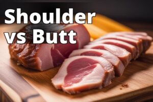 Image of two different cuts of pork (shoulder and butt) side by side