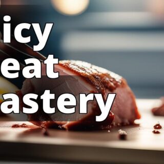 The featured image should contain a close-up shot of a meat probe inserted into a perfectly cooked a