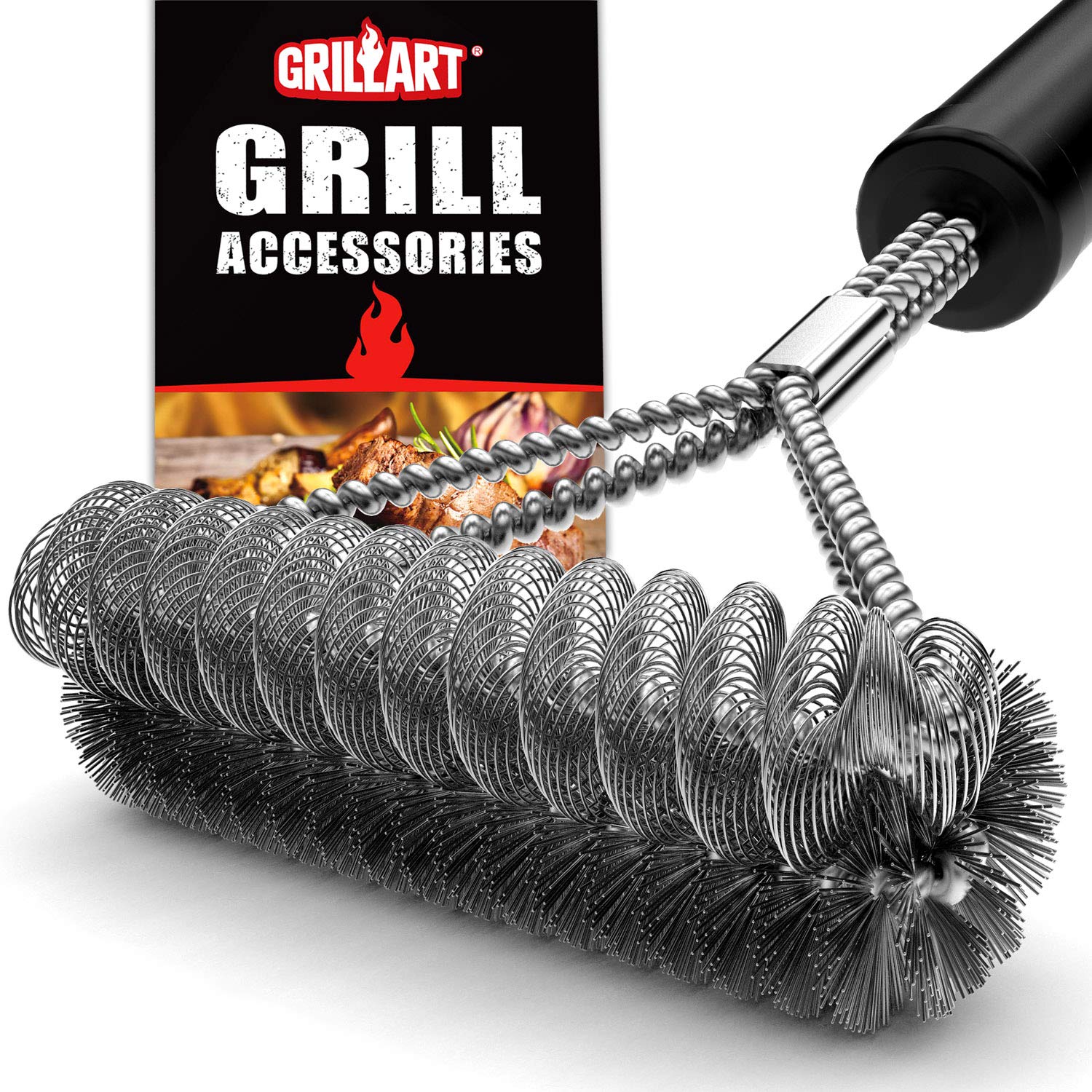 GRILLART Grill Brush Bristle Free & Wire Combined BBQ Brush