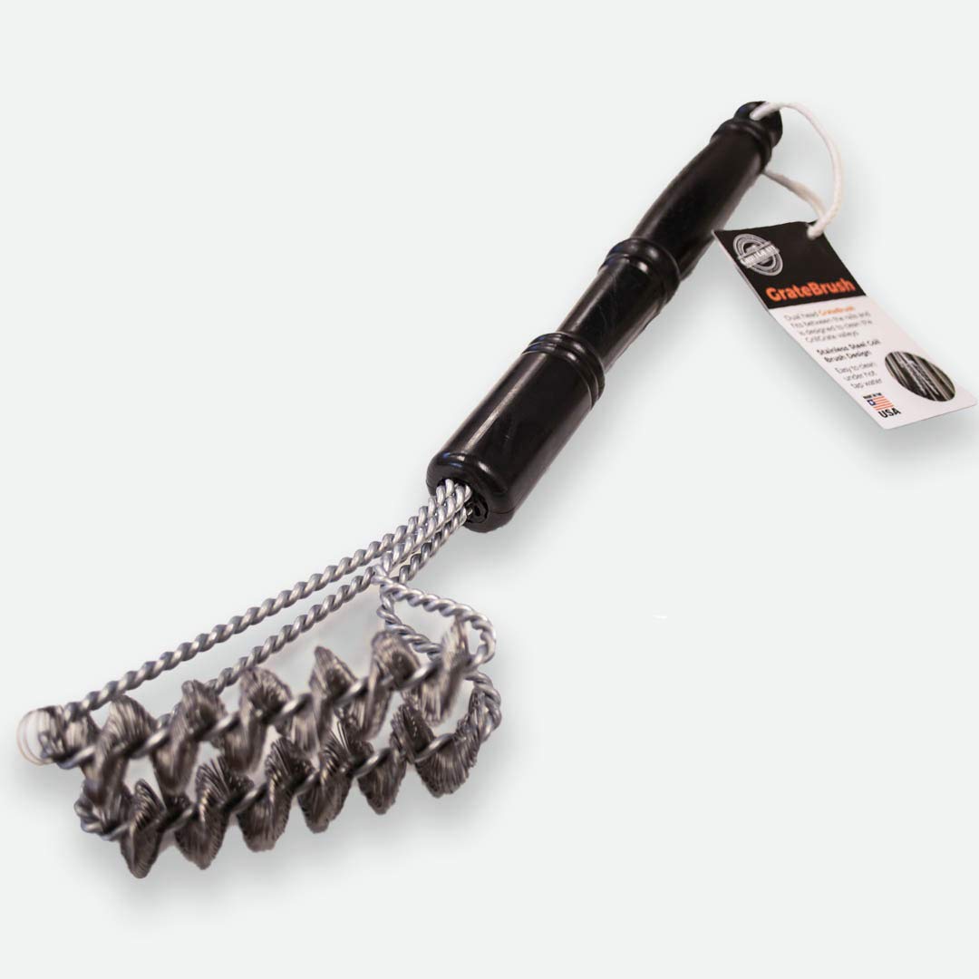 GrillGrate Stainless Steel Grate Valley Bristle-Free Double Helix Grill Cleaning Brush